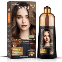 Kiwinz Professionell Hårfärg Shampoo - 5 i 1 Hårfärg för Grått Hår