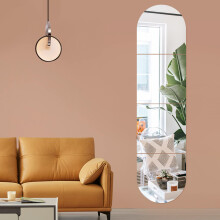 Fantasyon Full Body Wall Mirrors, 4 Pack 12x12in Self Adhesive Flexible Non Glass Mirror Wall Stickers Plastic Sticky Mirror Tiles Full Length Mirror