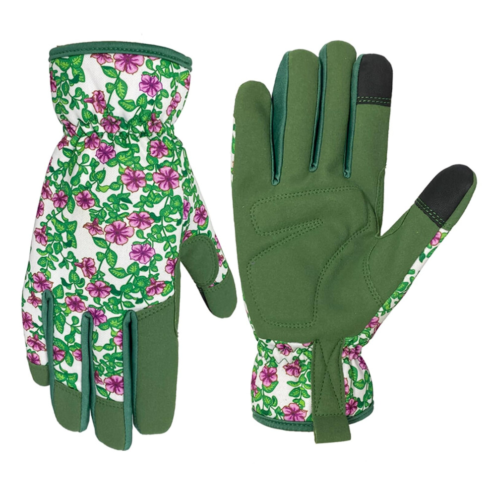 Oizen Gardening Gloves For Women, Garden Gloves With Touch Screen, Thorn Proof Puncture Resistant Working Gloves, Gardening Gifts For Women (Green Pu 5009717125704