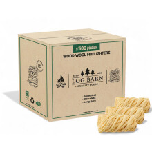 Log Barn Natural Firelighters (Box of 500). Natural Fire Lighters for Wood Burners, Pizza Ovens, Open Fires. BBQ Lighters, Fire Starters for Log Burn