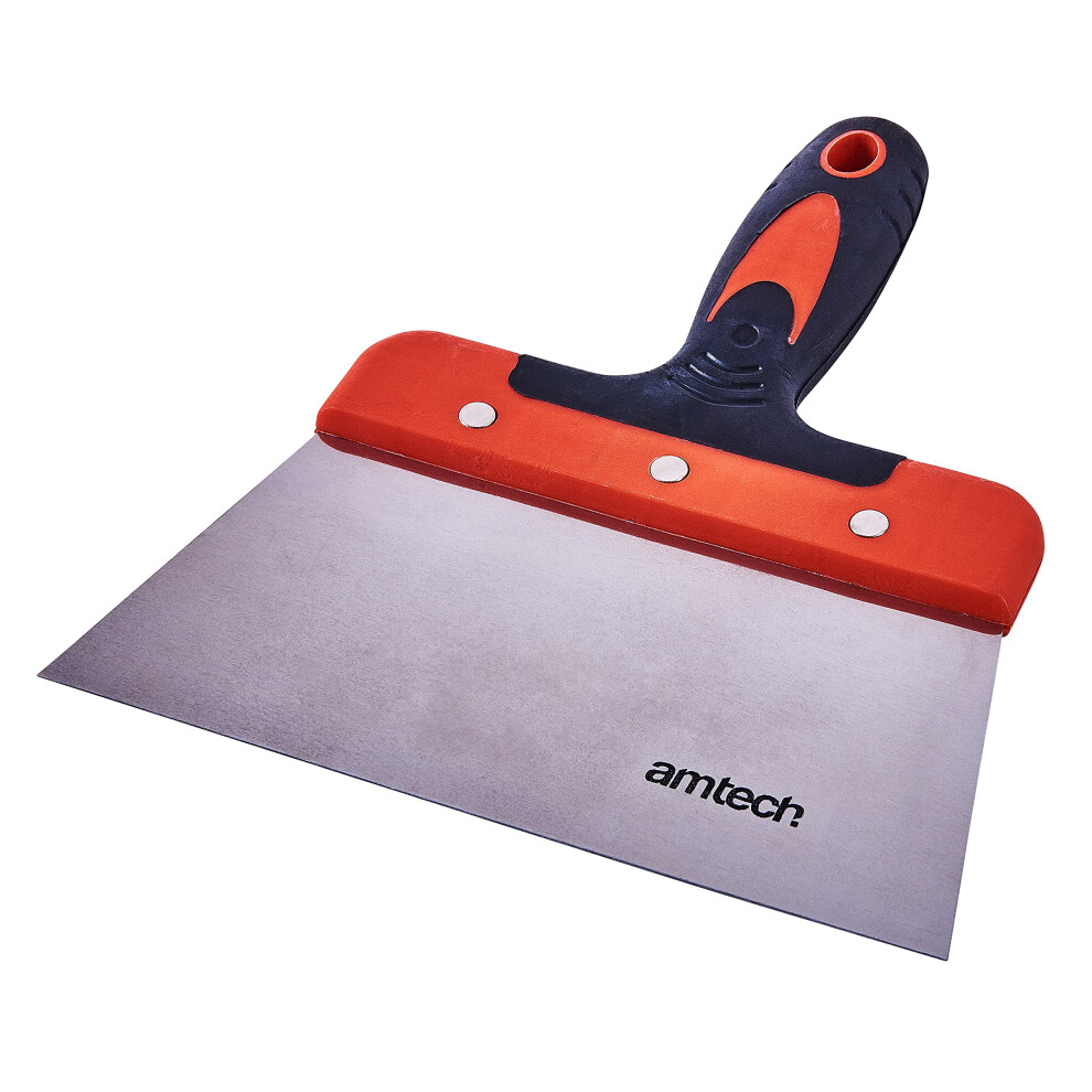 Amtech Â 7" Scraper, Soft-Grip Comfort, Flexible Spring Steel Blade For Fast Paint, Wallpaper & Adhesive Removal, Smooths And Preps Large Areas For 5001838601051