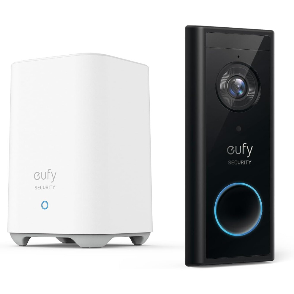 Eufy Security, Video Doorbell S220 2K (Battery-Powered) With Homebase, 2K Hd, No Monthly Fee, On-Device Ai Detection,16Gb Local Storage, Simple Self- 5001801997198