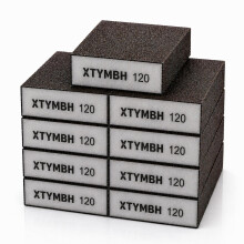 XTYMBH 9 Pcs Sanding Blocks, Wet and Dry Sandpaper Block, 120 Grits Handmade Sandpaper Blocks, Washable and Reusable Sanding Sponge for Wood, Furnitu