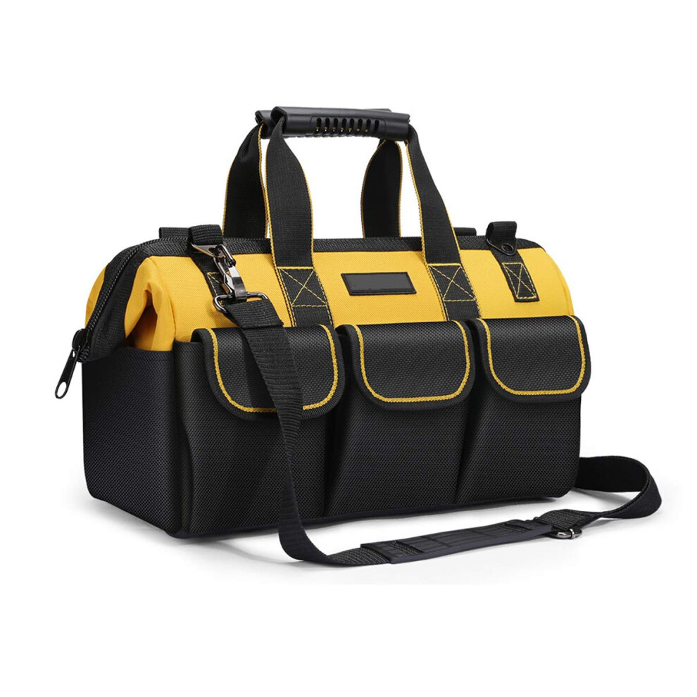 17-Inch Tool Bag Organiser, 431725 Cm, Muti-Purpose Wide Open Mouth Tool Storage Bag With Adjustable Shoulder Strap Tool Bag Organizer For Home Di 5001157985917