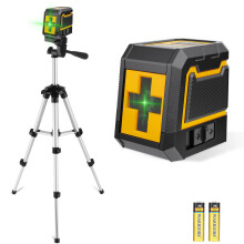 ASOBRIS Laser-Level-with-Tripod, Green Cross Line Laser with Tripod Self-Leveling, Lazer Leveler Tool for Picture HangingConstruction Floor Tile Wall