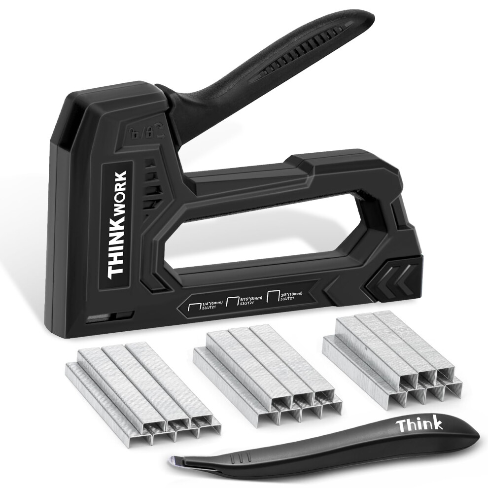 Thinkwork Light Duty Staple Gun For Wood, Wall Stapler With 1600 Staples And Remover Set, Upholstery Staple Gun For Display Boards, Carpentry, Crafts 5001354794404