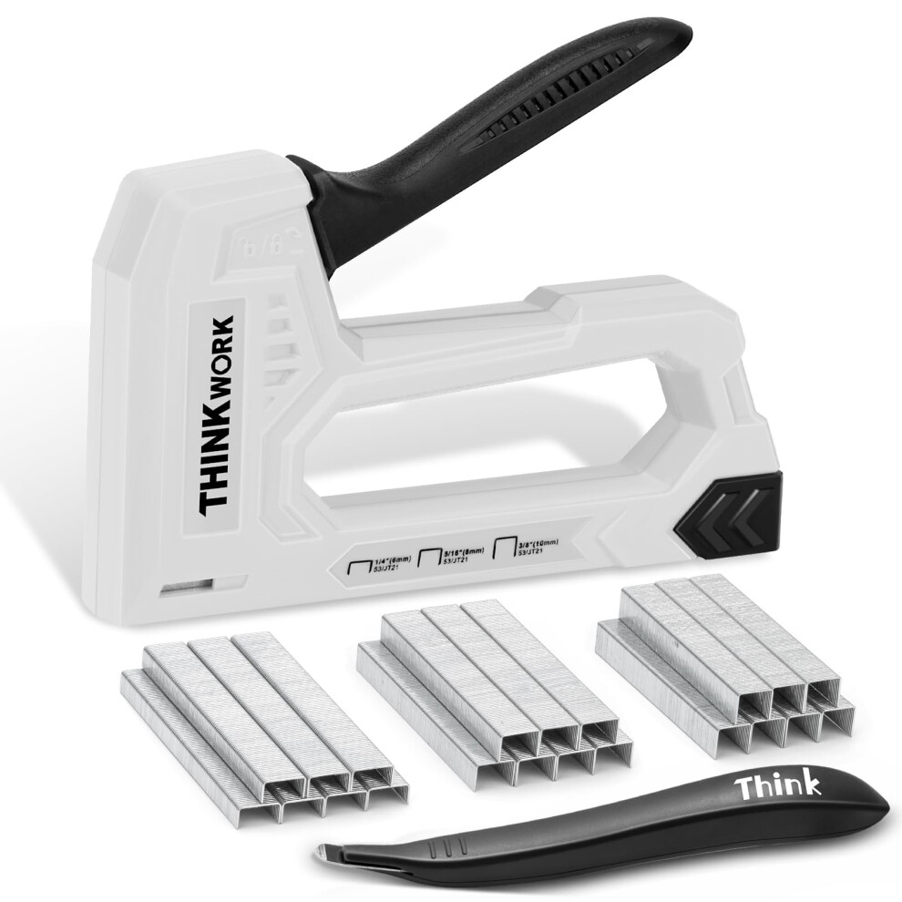 Thinkwork Light Duty Staple Gun For Wood, Wall Stapler With 1600 Staples And Remover Set, Upholstery Staple Gun For Display Boards, Carpentry, Crafts 5008617829804