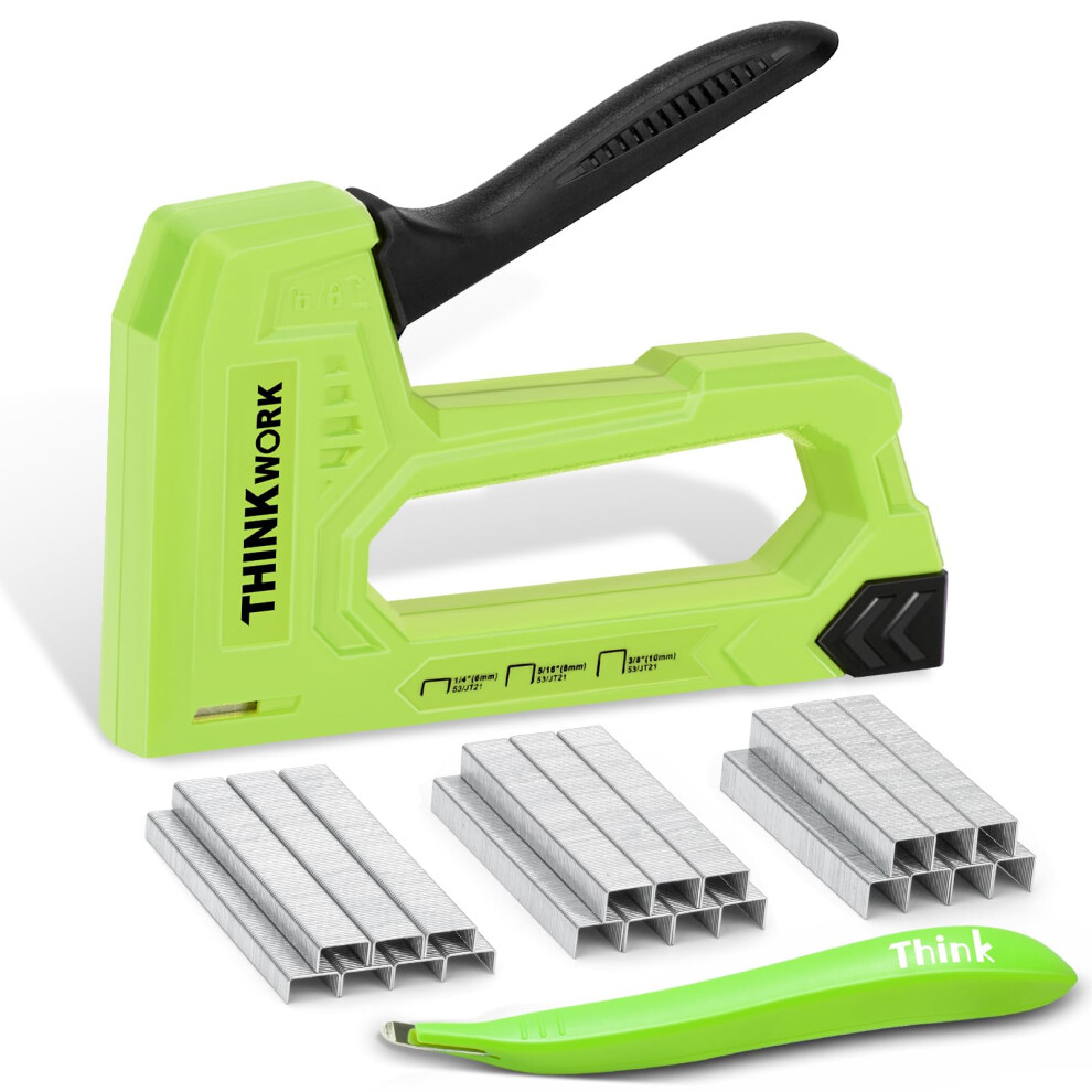 Thinkwork Light Duty Staple Gun For Wood, Wall Stapler With 1600 Staples And Remover Set, Upholstery Staple Gun For Display Boards, Carpentry, Crafts 5003972739409