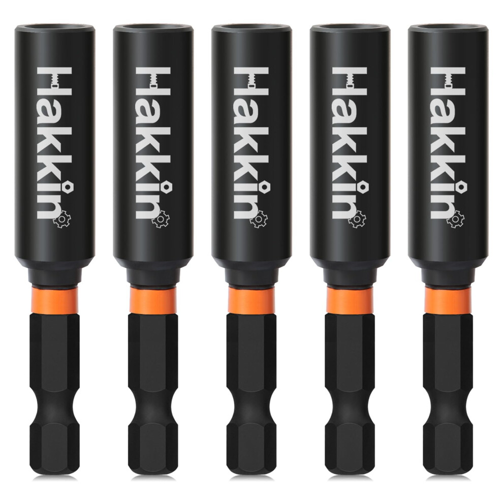 Hakkin Magnetic Bit Holder 5Pcs 60Mm Impact Bit Holder S2 Steel Drill Bits Holders Professional 1/4Â Hex Shank Extension Bits Holders For Impact Dri 5005585624257