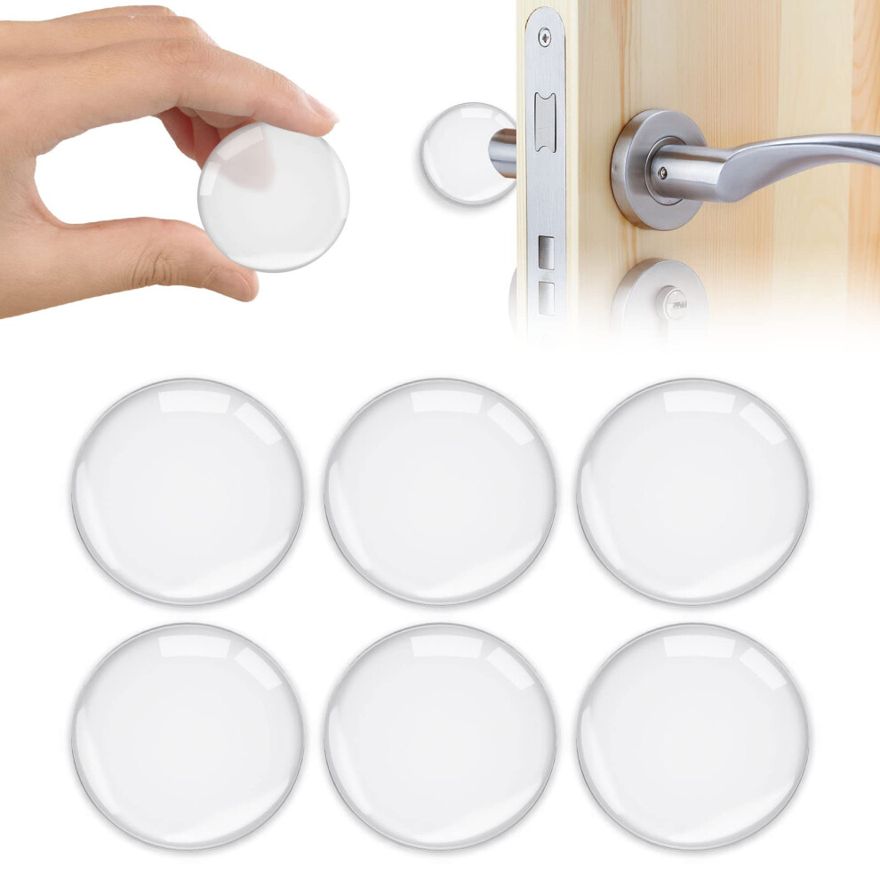 Vicloon Door Stopper, 6Pcs Wall Door Handle Stopper, Silicone Transparent Round Wall Protector, Self-Adhesive Door Stops Door Handle Bumper Pads For 5000441166254