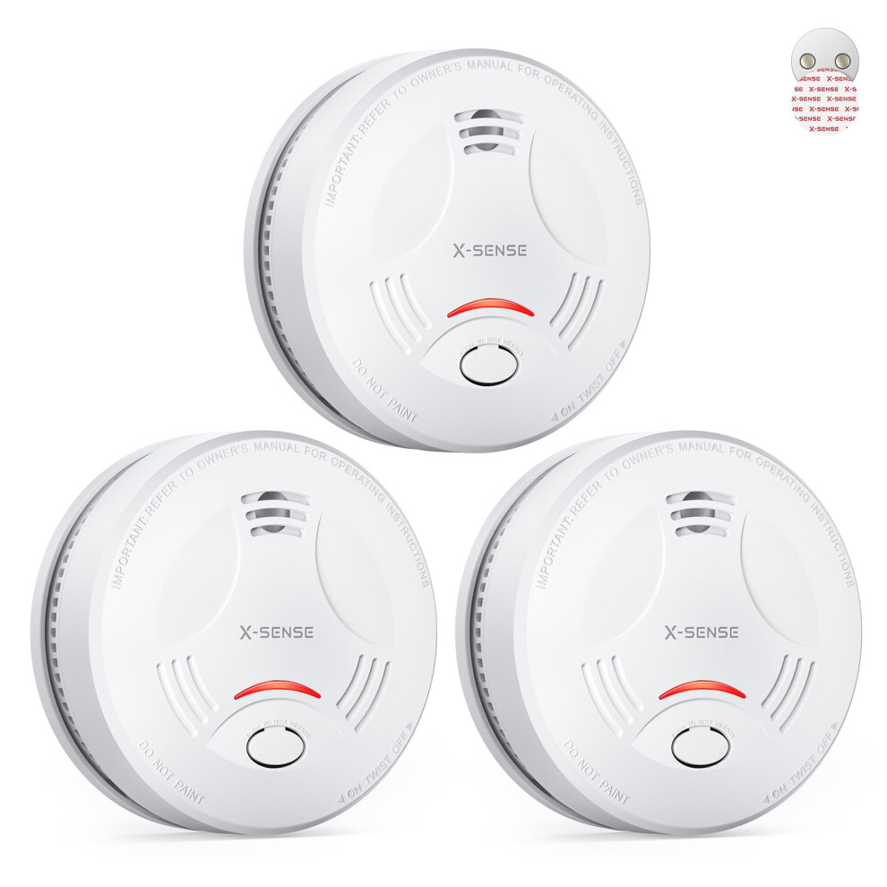 X-Sense Smoke Alarm For Home, Base Station Sbs50 Required, All-In-One Control With The X-Sense Home Security App?Sd11-Mr?3-Pack 5004819577345