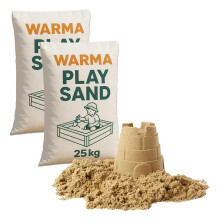 50kg Warma Premium Grade Play Sand - Non Toxic - Natural & Triple Washed - Suitable For Childrens Kids Indoor & Outdoor Sensory Play Areas Sandpits -
