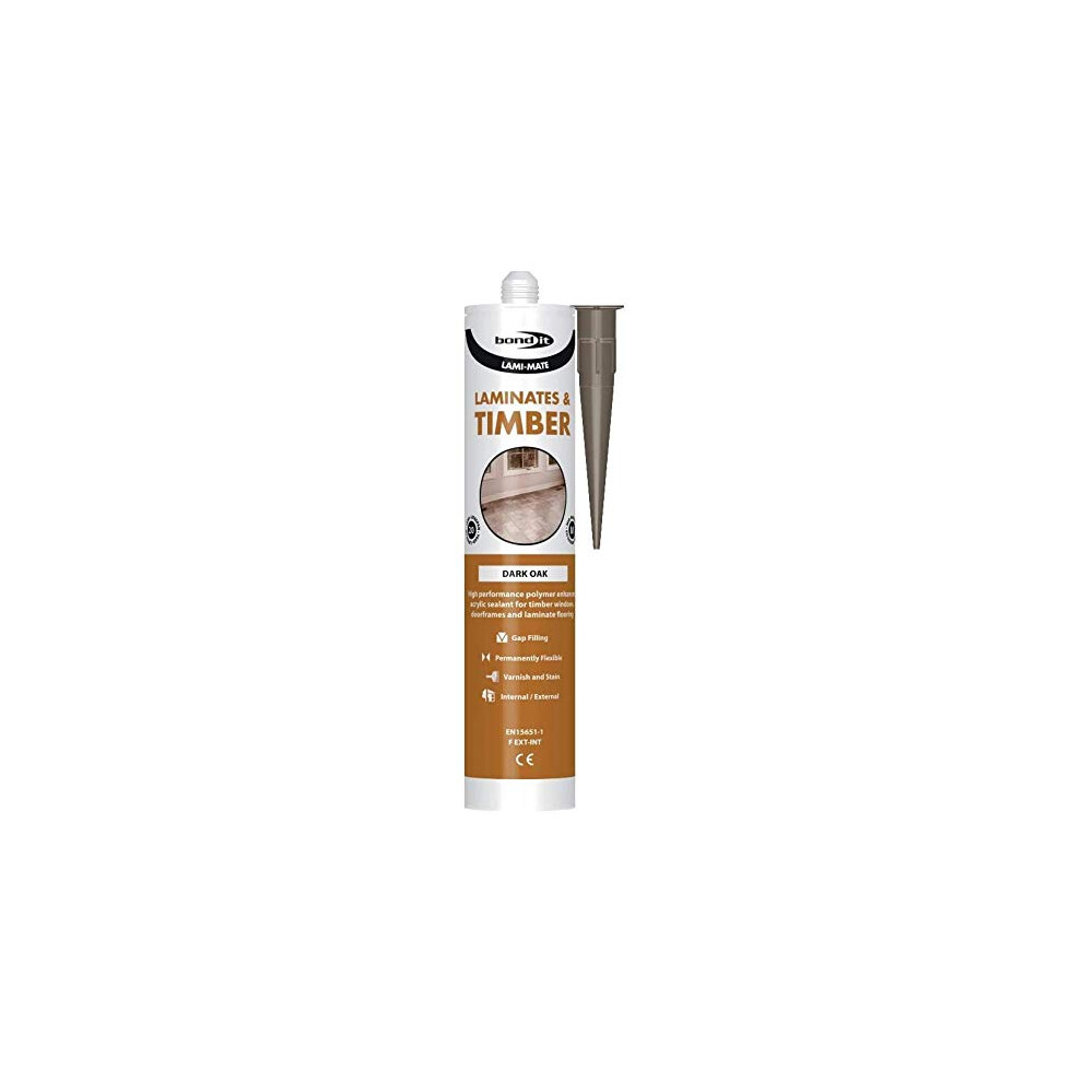 Bond It Lami Mate Flexible Sealant Gap Filler - Dark Oak (1, Dark Oak) 5004557531456