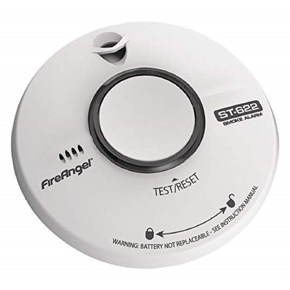 Fireangel St-622T Thermoptek Smoke Alarm – 10 Year Sealed Lithium Battery, Multi-Sensor Optical Detection, Easy Install, Standalone Smoke