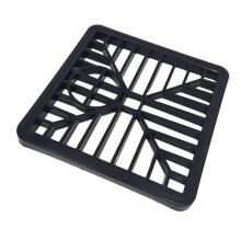 fiXte Square Gulley Grid Drain Cover Grate Lid Heavy Duty PVC for drain hoppers 150mm x 150mm (6” x 6”) Black (1)