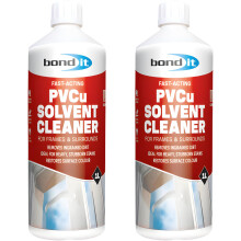 Bond It PVCu Solvent Cleaner 2 Pack (1L Each) – PVC Cleaner for Windows, Doors & Frames Removes Dirt and Restores Surface Colour