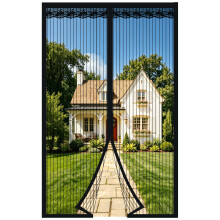 DIKER Magnetic Fly Screen Door, Fly Nets for Doors 75 X 200cm, Door Fly Screen, Screen Mesh Insect Protection Door No Gap, Easy to Install Without Dr
