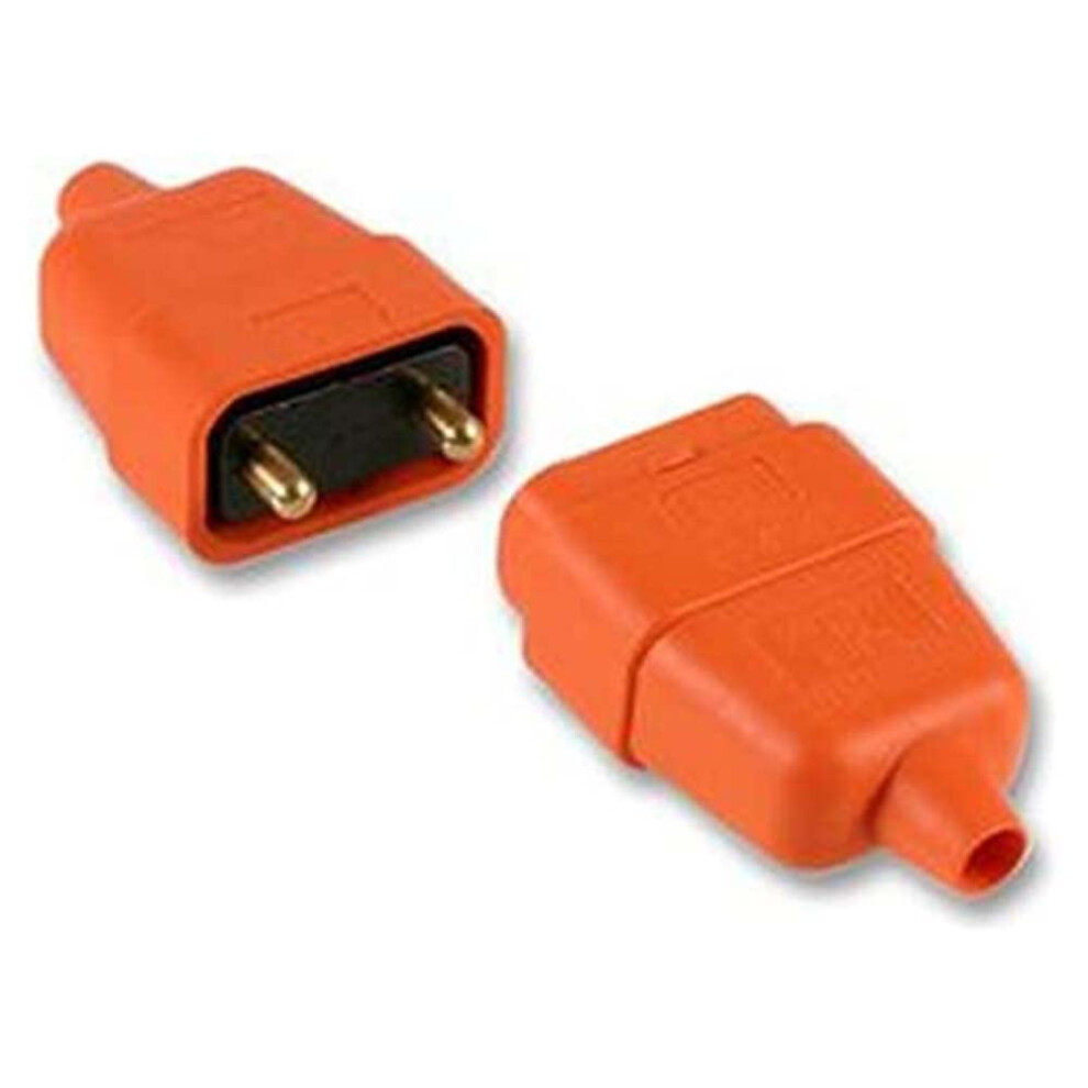Pro Elec Pl09473 10A 2 Pin 0128-Or Connector Rubber - Orange 5009872037126