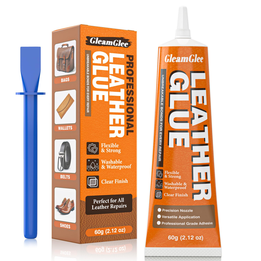 Leather Glue 60Ml Â Extra Strong, Waterproof & Flexible Adhesive Â Fast-Drying Repair Glue For Leather & Vinyl Â Ideal For Shoes, Bags, Sofas, J 5009346837009