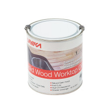 Unika Solid Wood Worktop Oil – Fast Cure & Stain Resistant Wood Treatment – Water Resistant Wood Oil for Kitchen Worktops, Wooden Surfaces & Indoo