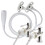 Croydex Croydex Removeable Push-Fit Secura Bath Shower Set, White 1