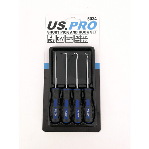 us pro US PRO 4pc Short Mini Pick & Hook Set 5034