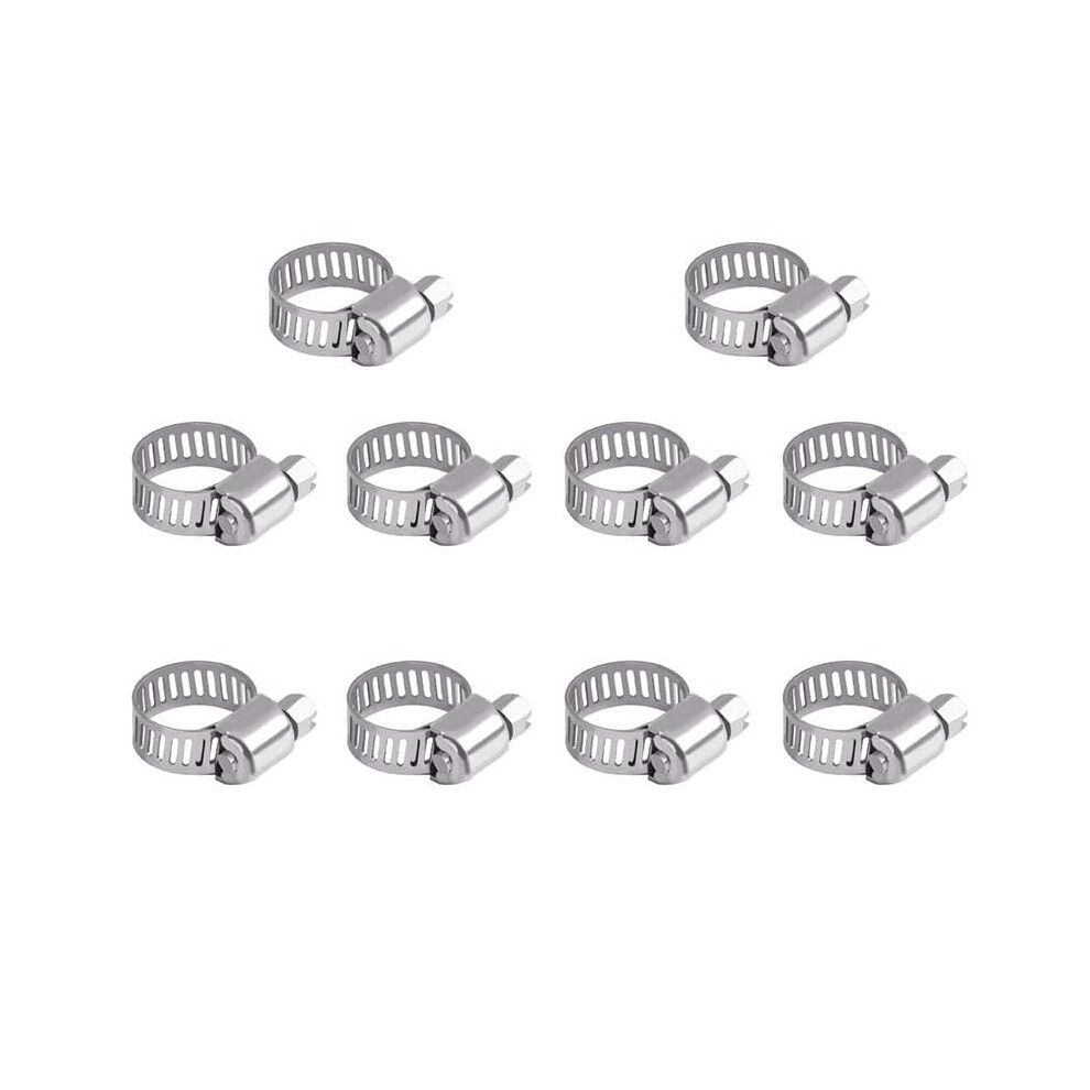 10Pcs Hose Clips 10-16Mm Jubilee Clips Adjustable 304 Stainless Steel Hose Clamps Worm Drive Pipes Hose Clamps Clips 5006122224398