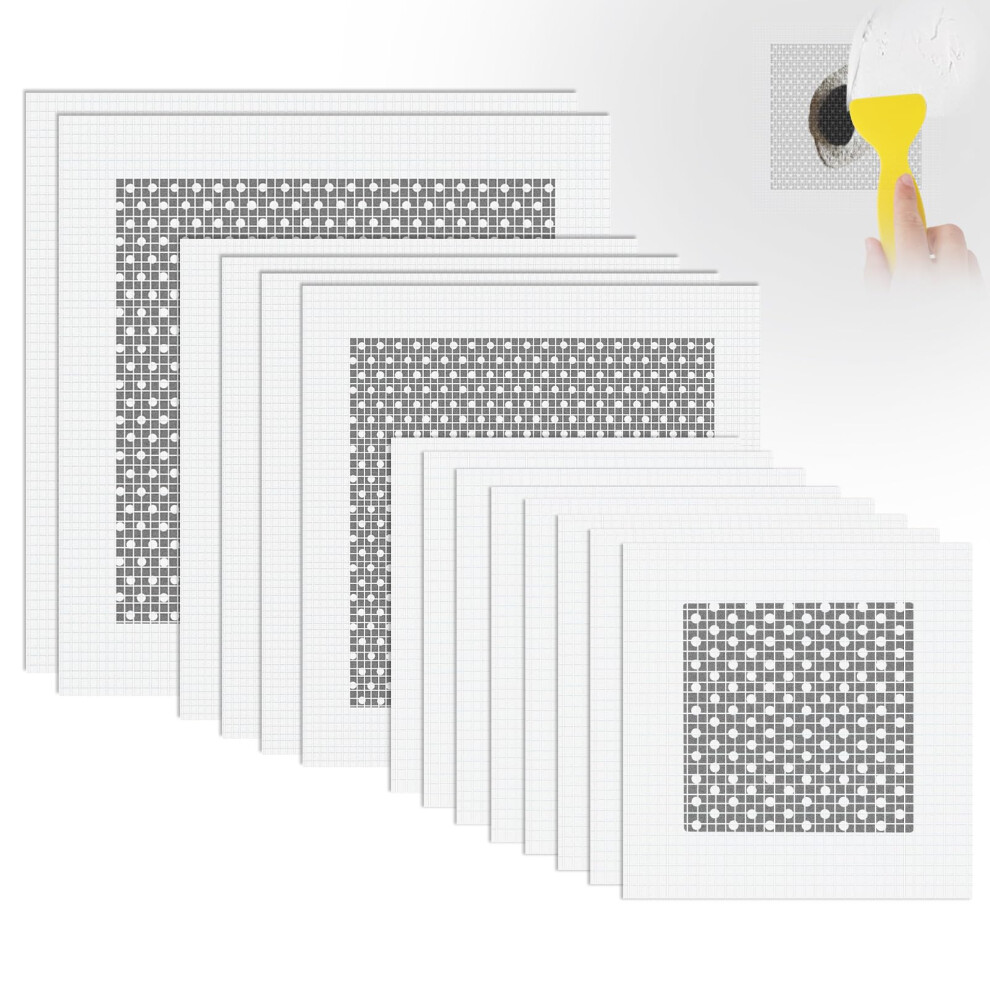 Flintronic 14Pcs Wall Repair Patch, 2/4/6 Inch Wall Repair Kit, Drywall Fixing Patch, Includes 14 Pcs Self Adhesive Walls Hole Filler Patchs For Quic 5009590397427