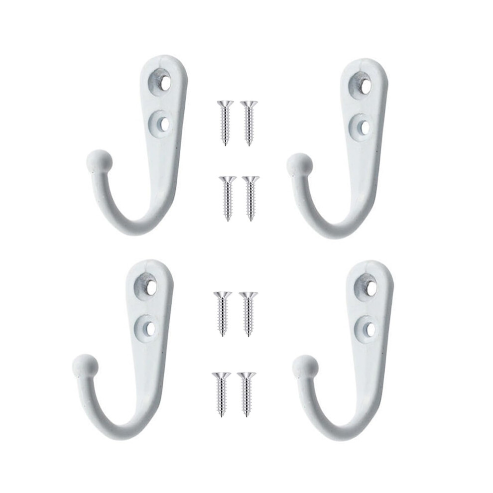 Yesmin 4 Pcs Wall Mounted Hooks Coat Hooks Retro Door Robe Hook For Hanging Towel Clothes Hat Key Cup Single Metal Hook Cloth Hanger For In Bedroom B 5008817300677