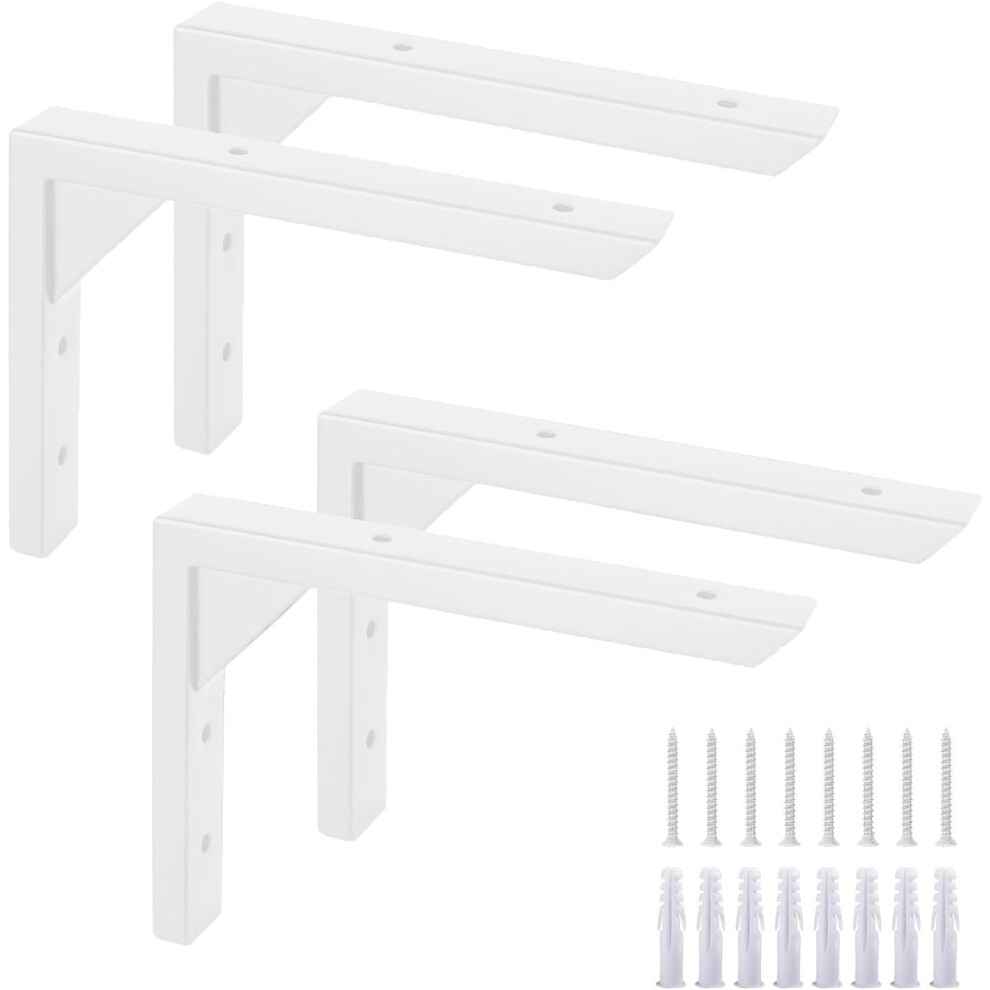 Photos - Other for Repair Ouvin Heavy Duty Shelf Brackets 10 inch 4 Pack Wall Mount White Iron Brackets for Shelves Triangle Sturdy Supports with Scre