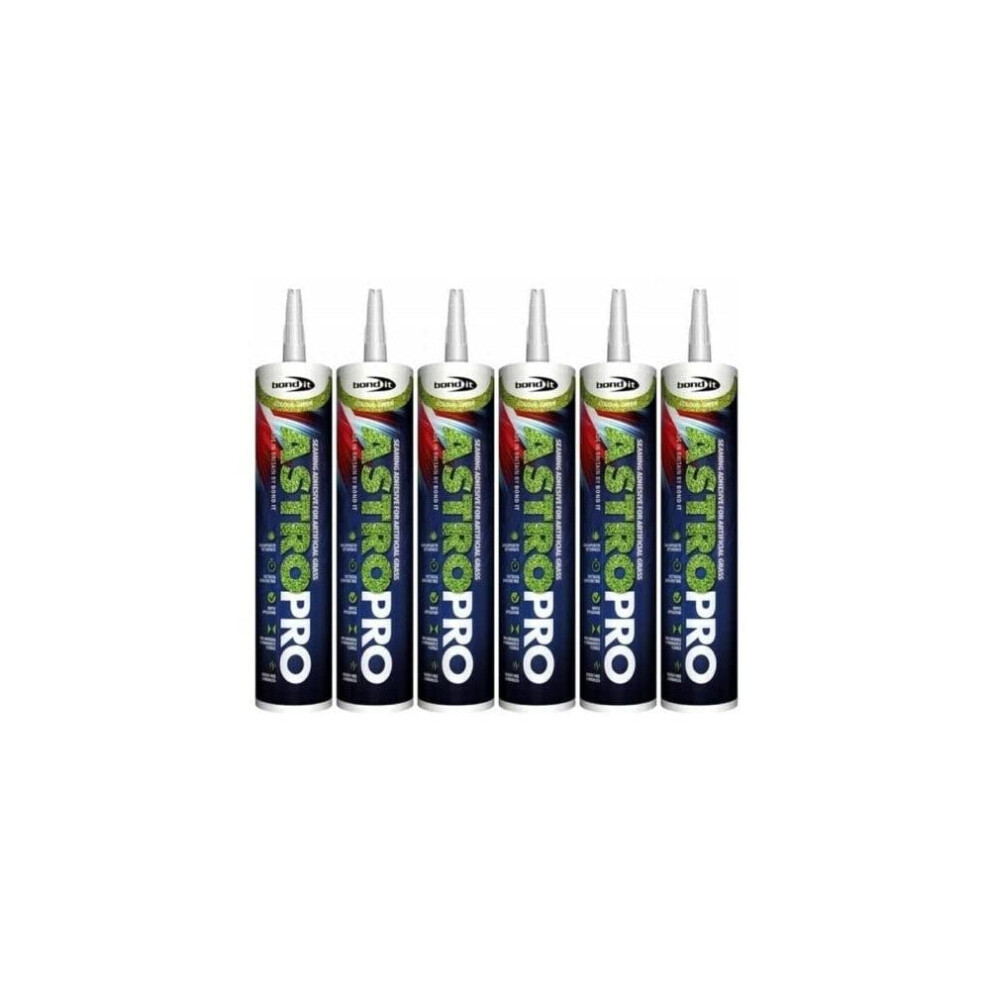 (6 Tubes) Astro Pro Green Seaming Adhesive For Astro Turf 310Ml Tube - Professional Elastic Hybrid Seaming Adhesive For Artificial Grass 5003821077805