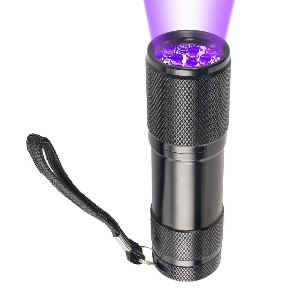 Verazquy Uv Torch, 9 Led Small Ultraviolet Flashlight Powerful Blacklight Uv Lamp Light Pets Urine Counterfeit Money Find Dry Stains On Carpets Detec 5008334852628