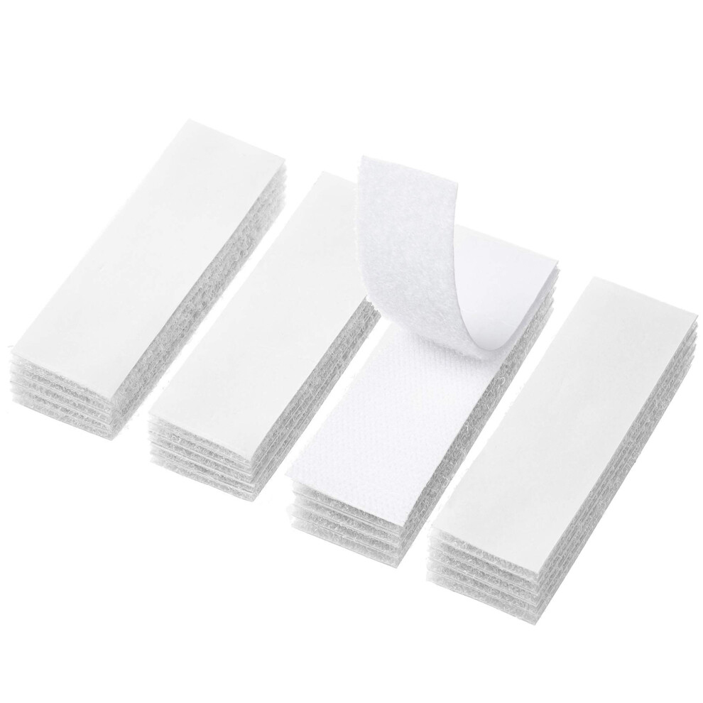 Braveshine 12Pcs No Nails Picture Hanging Strips Double Sided Adhesive Sticky Hook Loop Mounting Fastener Tape For Wall Floor 3X10cm, White 5001479202280