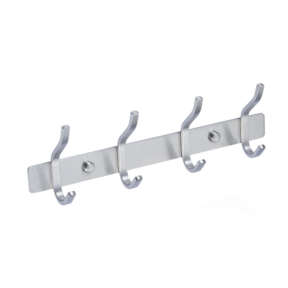 Qniiaed Coat Hooks Wall Mounted,Back Of Door Hooks Screw In Metal Heavy Duty Stainless Steel Hanger For Towel,Coat,Robe,Key,Hat,Clothes,Bathroom,Bedr 5003700607499