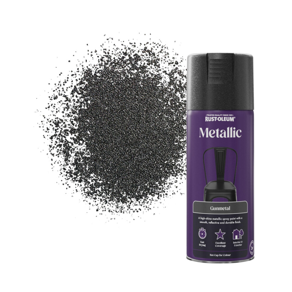 Rust-Oleum 400Ml Metallic Spray Paint Aerosol - Gun Metal
