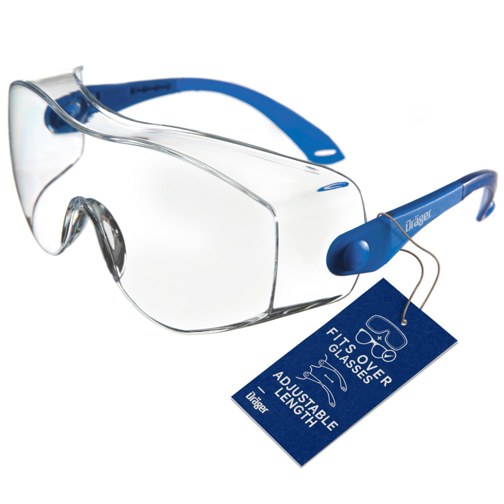 Drã¤Ger Safety Glasses X-Pect 8120 Anti-Scratch Over-Glasses, Ideal Safety Goggles For Diy Users, Construction Workers, Laboratory Technicians, Carpen 5008390531970