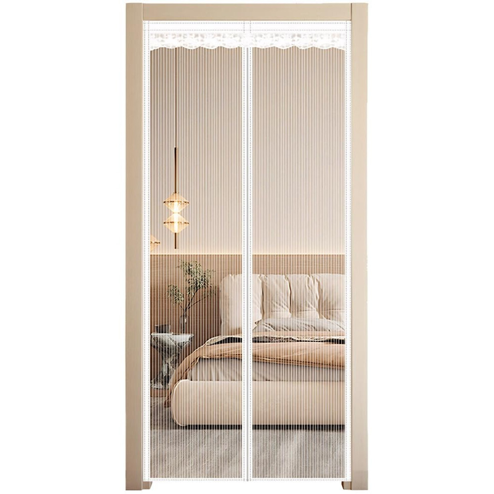 Armo Heavy Duty Door Magnetic Screen Fly Bug Mosquito Insects Screen Mesh Magnetic Automatic Close Door Fly Screen 210Cm X 90Cm (White) 5001601158850
