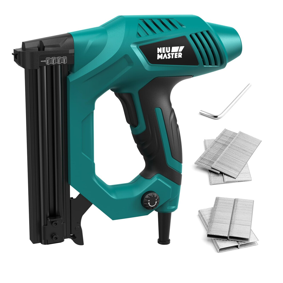 Neu Master Electric Nail Gun/Staple Gun,Brad Nailer For Upholstery, Carpentry & Woodworking Projects, Staples 200Pcs & Nails 200Pcs Included,Uses 18G 5002936875986