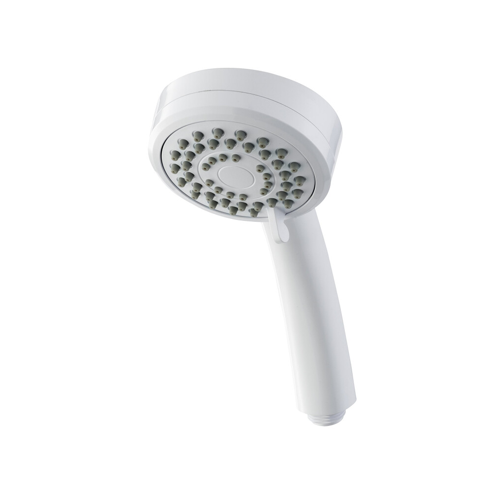 Triton Showers Showerhead | Bathroom Accessory | Water | 3 Spray Patterns | High Pressure Shower Heads | Lara | White Finish | Head Set | Shower Acce 5004405339135