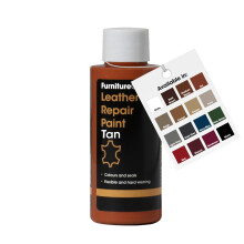 Furniture Clinic Leather Repair Paint & Dye | Self Seal Colourant for Quick and Easy Leather Repair | Suitable for Sofas, Car Seat, Shoes, Handbag, a