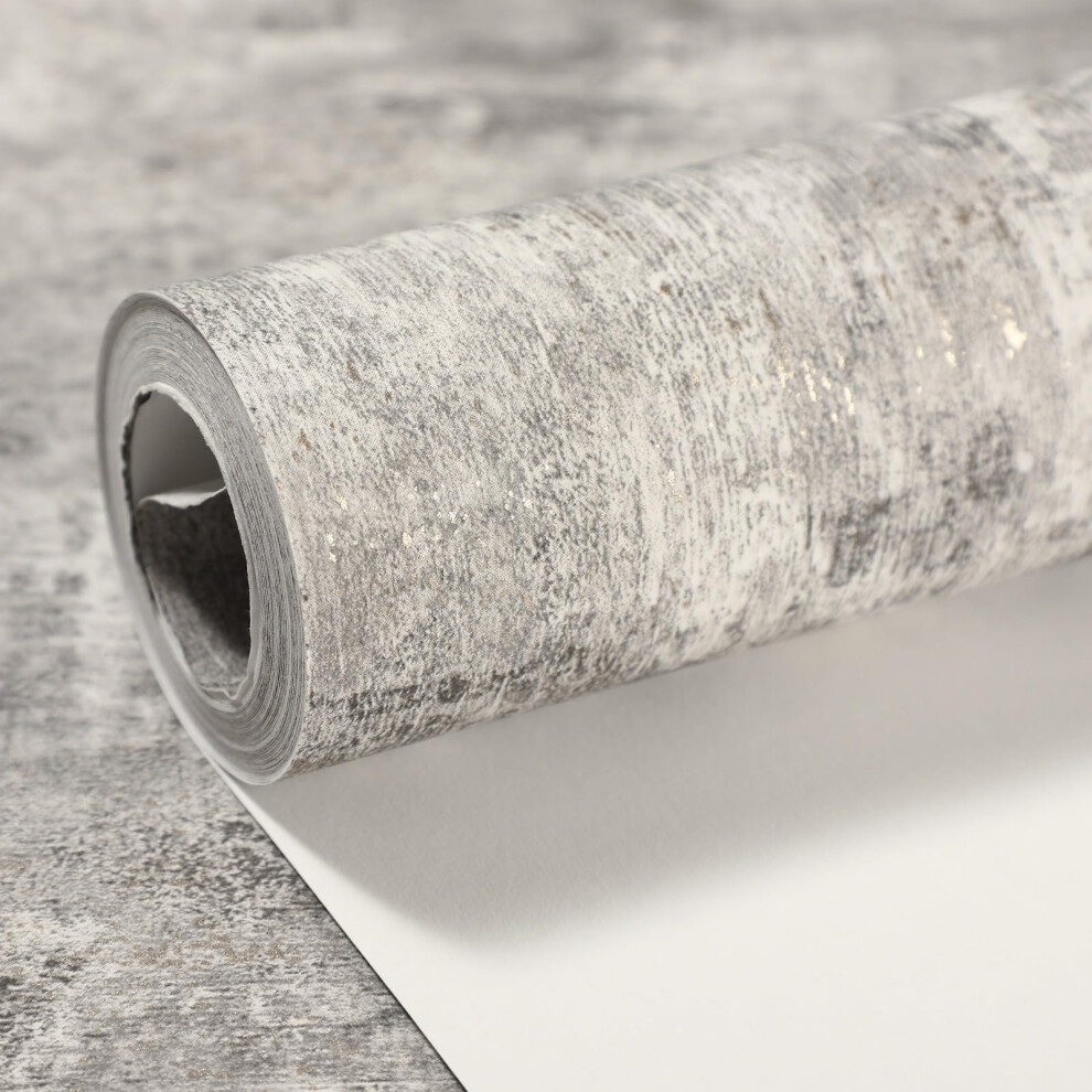 Photos - Other Hand Tools Baketron Concrete Wallpaper Grey Cement with Metallic Silver Glitter Textured Wallpaper Feature Retro Decorative Luxury Wall