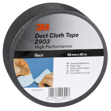 3M General Purpose Duct Tape 2903, Highly Conformable, Strong Gaffa tape, bundling, wrapping, fastening, sealing , 48 mm x 50 m, Black, Multi-Purpose