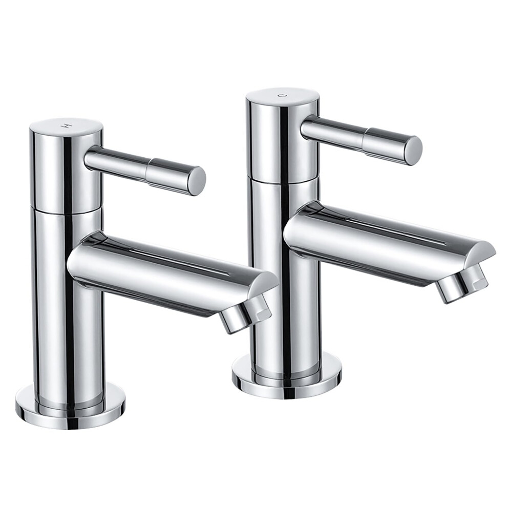 Photos - Tap Wasserrhythm Basin  Pair Twin Bathroom Sink  Traditional Two Holes Lead-Free Stainless Steel Chrome Hot and Cold Wat