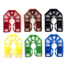 200 MIXED Plastic Small U Shims/Packers/Pails/Horseshoe/Wedge - 55 x 43mm -//////35 of each 1mm/2mm/3mm/4mm/5mm and 25 of 6mm///////