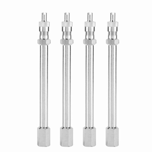 100mm Chrome Tyre Valve Extender Kit 1