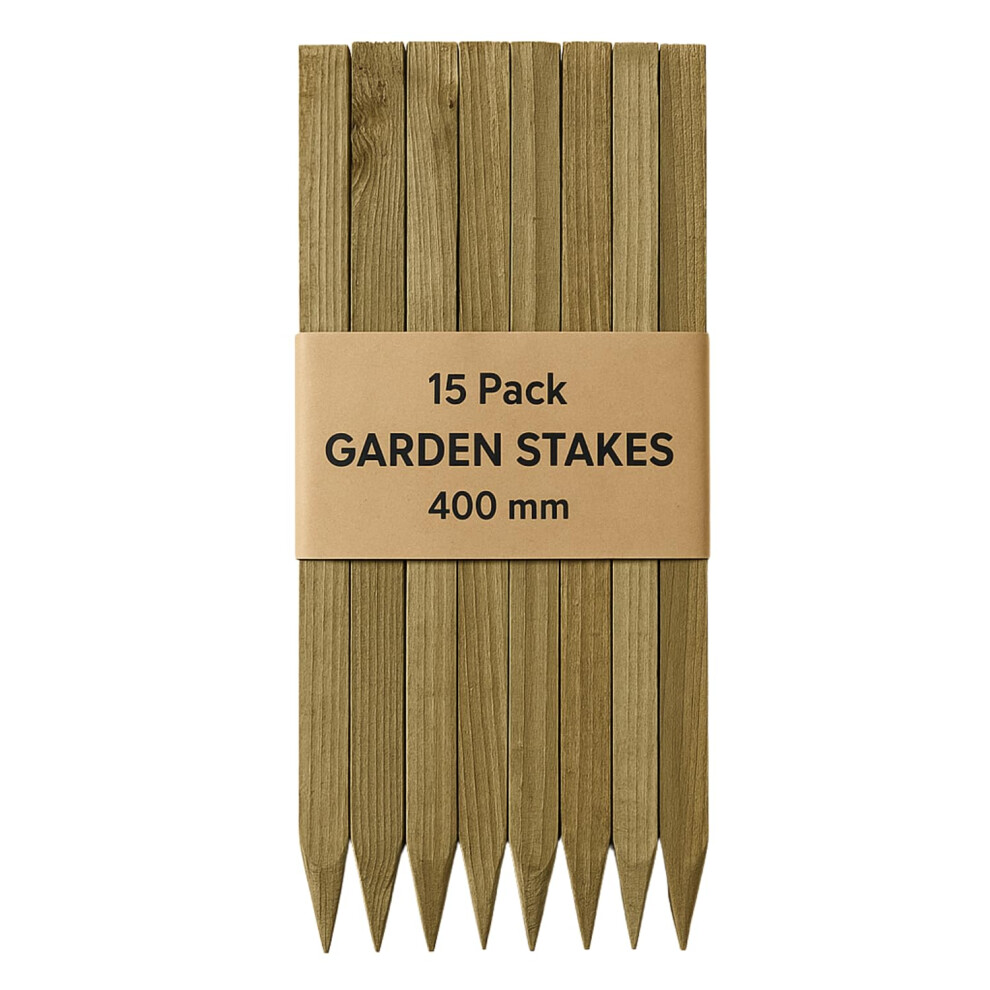 15 Pack 16" (400Mm) Treated Site Pegs Wooden Stakes Posts Pegs 5006234794581