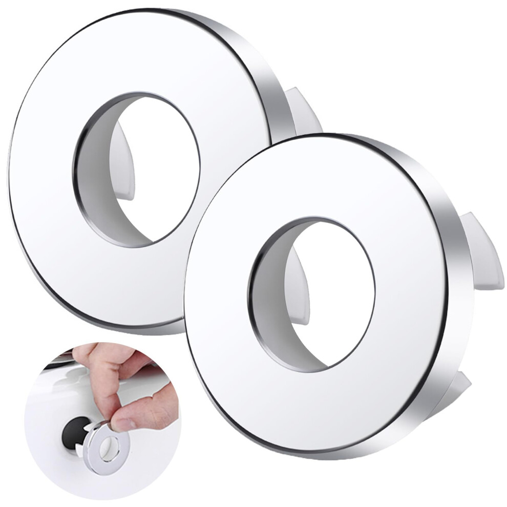 Pack Of 2 Sink Overflow Cover,Sink Overflow Ring,Overflow Sink Hole Cover,Basin Overflow Insert,Bathroom Sink Overflow Ring,For Sink Hole With Ã 22-2 5002277476514
