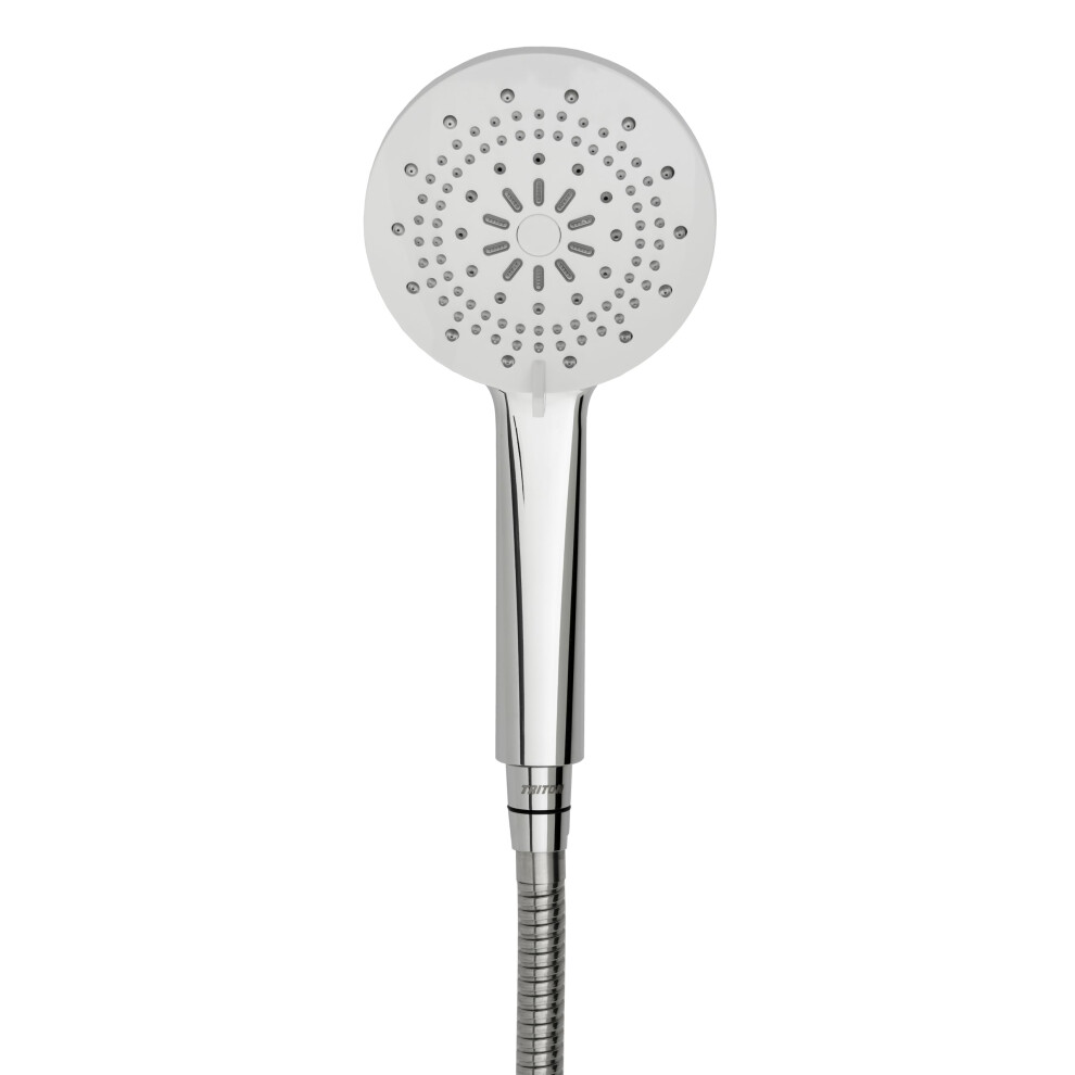 Triton Showers Shower Head | Olivia | Water | 5 Setting Spray | High Pressure Shower Heads | Universal | Chrome | Head Set | Shower Accessories 5000349771185