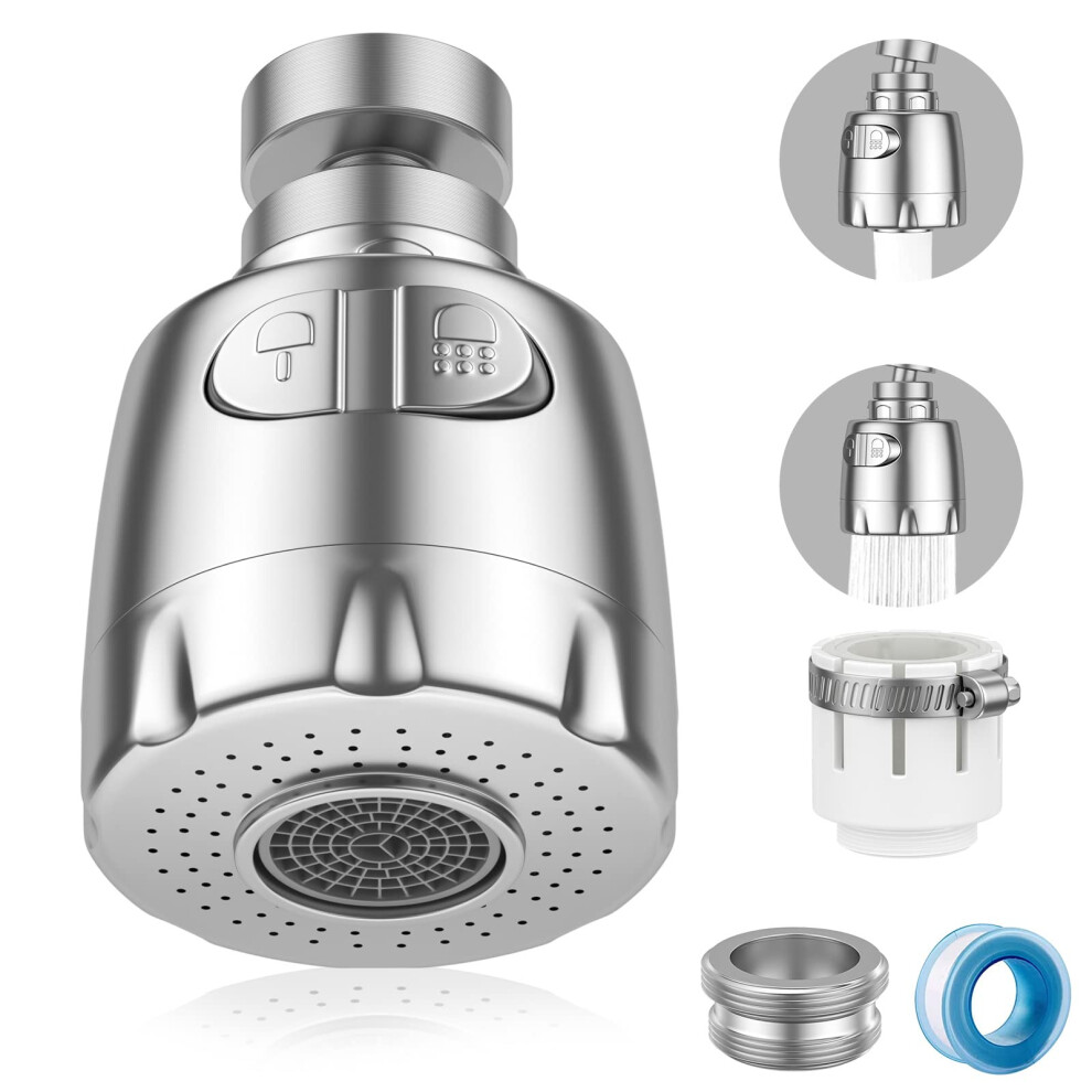 Photos - Tap Hidden Part Vinabo Filtro Rubinetto Rocker Tap, 360 Swivel Sink, Bubbler Aerator, Water Saving Faucet Filter Regulator Spray Head Nozzle