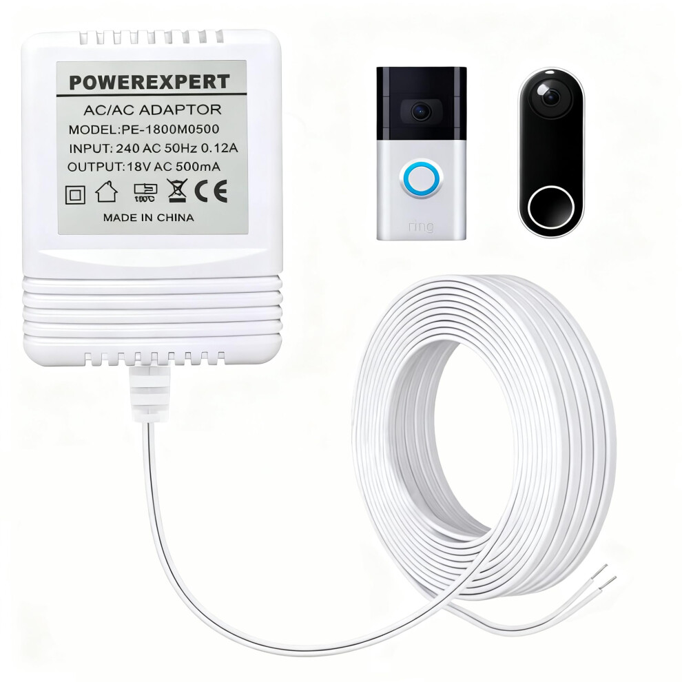 Liansum 18V 500Ma Power Transformer Ac Adapter Compatible With Nest Video Doorbell, Ring, Nest Hello, Google, Simplisafe,Ezviz,Eufy,Wyze,Arlo Video D 5005914903176